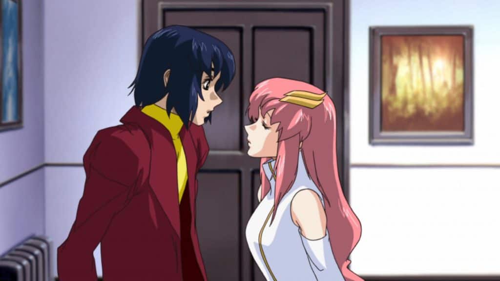 This image has an empty alt attribute; its file name is Lacus-and-Athrun-kiss-1024x576.jpg